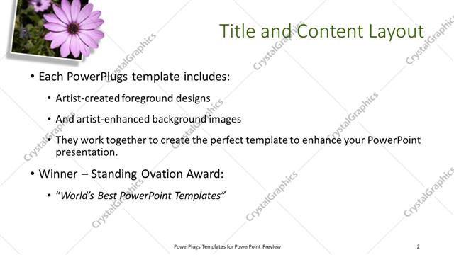 Title and Content presentation slide layout