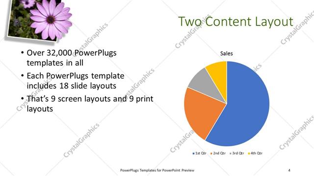 Two Content presentation slide layout
