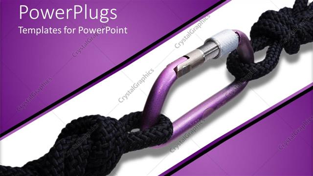  Presentation with safety - Purple safety hoo with two ropes at both ends