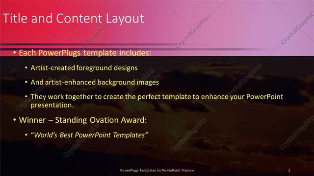 Title and Content presentation slide layout