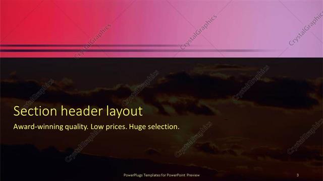 Section Header presentation slide layout