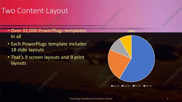 Two Content presentation slide layout
