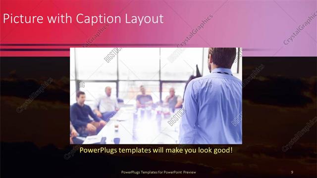 Picture with Caption presentation slide layout