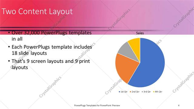 Two Content presentation slide layout