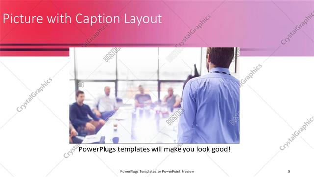 Picture with Caption presentation slide layout