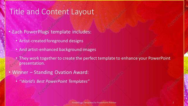 Title and Content presentation slide layout