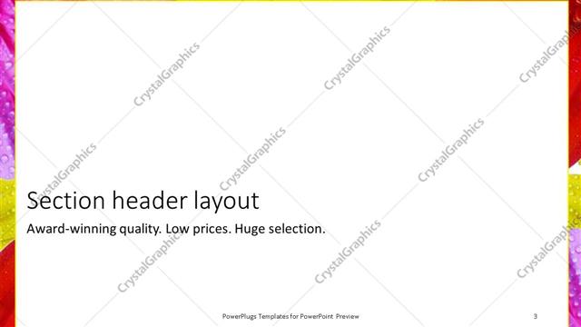 Section Header presentation slide layout