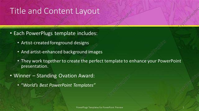 Title and Content presentation slide layout