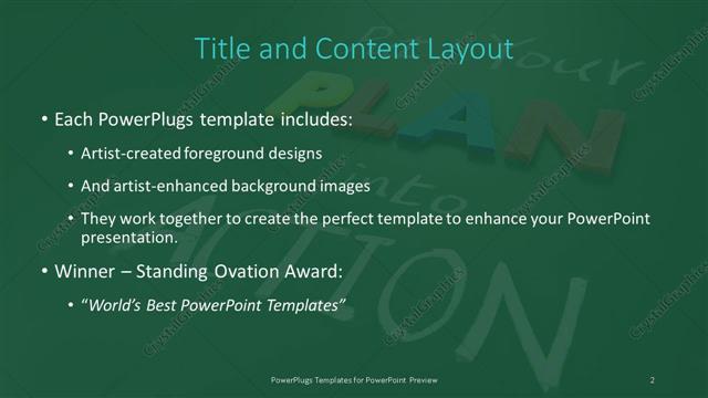 Title and Content presentation slide layout