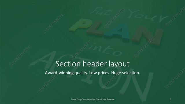 Section Header presentation slide layout