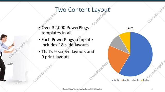Two Content presentation slide layout