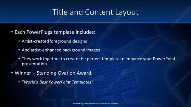 Title and Content presentation slide layout