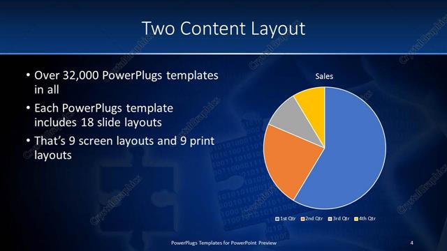 Two Content presentation slide layout