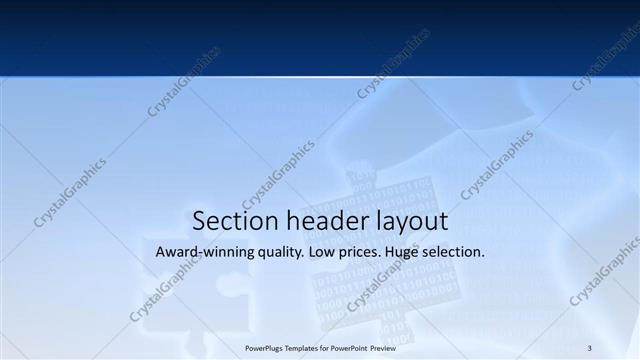 Section Header presentation slide layout