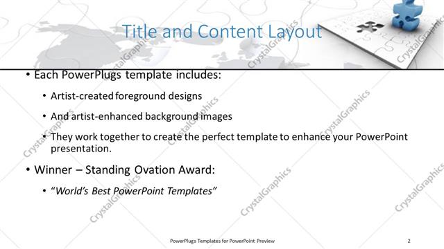 Title and Content presentation slide layout