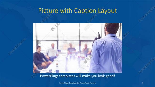 Picture with Caption presentation slide layout