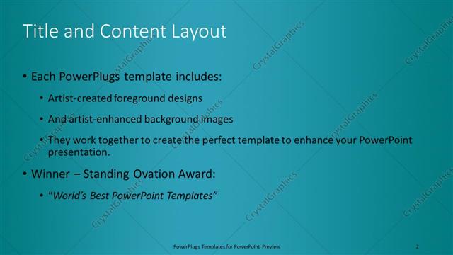 Title and Content presentation slide layout