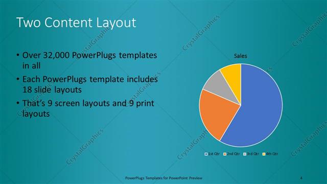 Two Content presentation slide layout