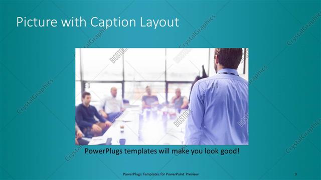 Picture with Caption presentation slide layout