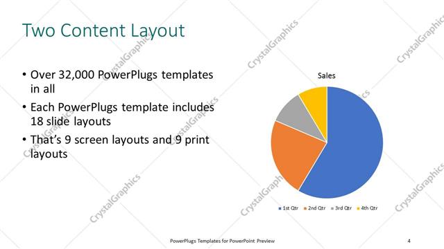 Two Content presentation slide layout