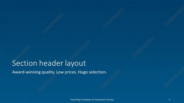 Section Header presentation slide layout