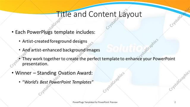 Title and Content presentation slide layout