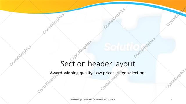 Section Header presentation slide layout