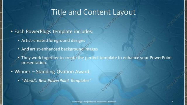 Title and Content presentation slide layout