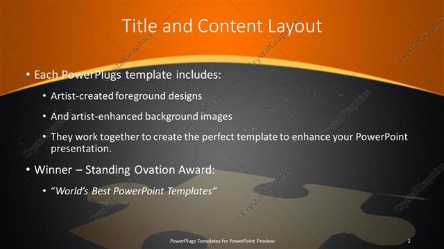 Title and Content presentation slide layout