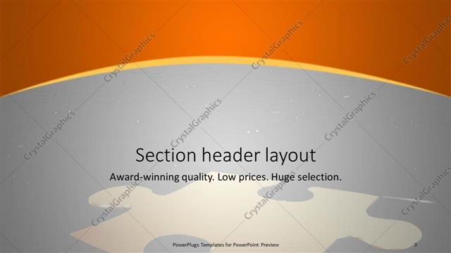 Section Header presentation slide layout