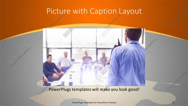 Picture with Caption presentation slide layout