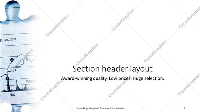 Section Header presentation slide layout