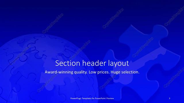 Section Header presentation slide layout
