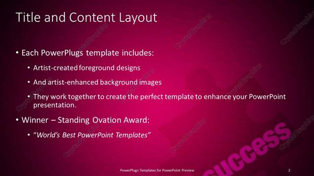 Title and Content presentation slide layout