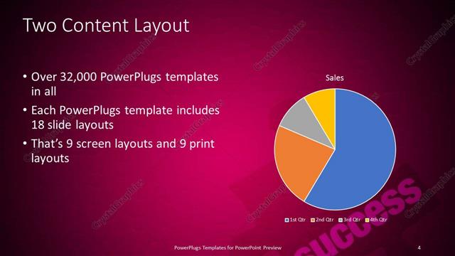 Two Content presentation slide layout
