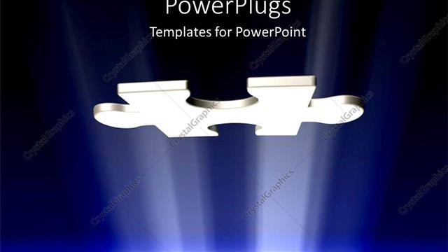  Presentation with blue - Puzzle piece missing blue background problem solution key to success