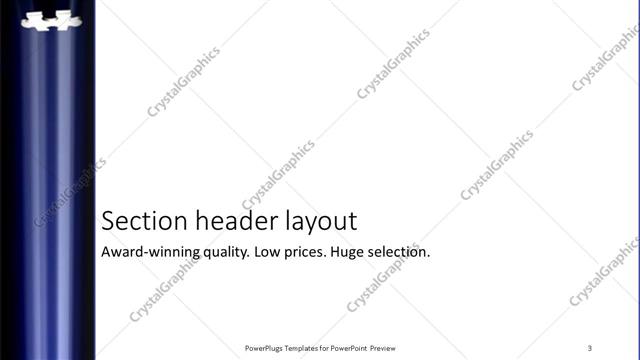 Section Header presentation slide layout