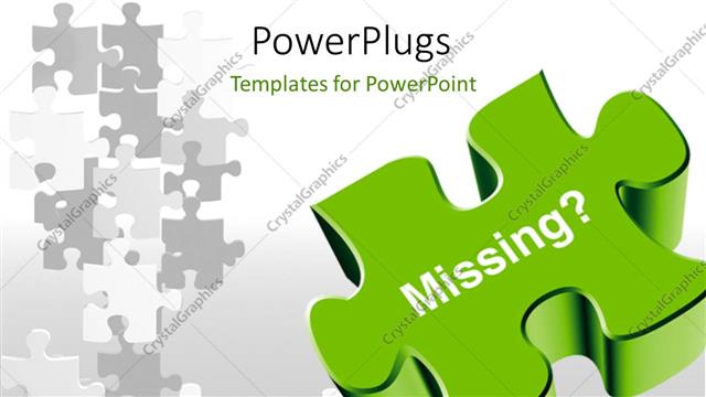  Presentation with puzzle - A puzzle piece with a number of others in the background