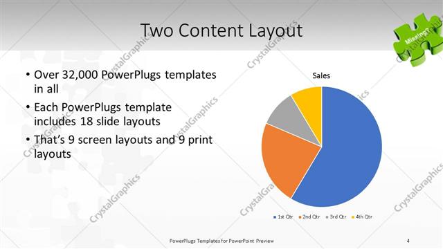 Two Content presentation slide layout