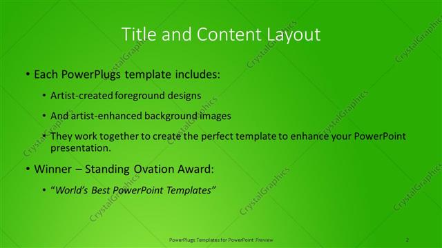 Title and Content presentation slide layout