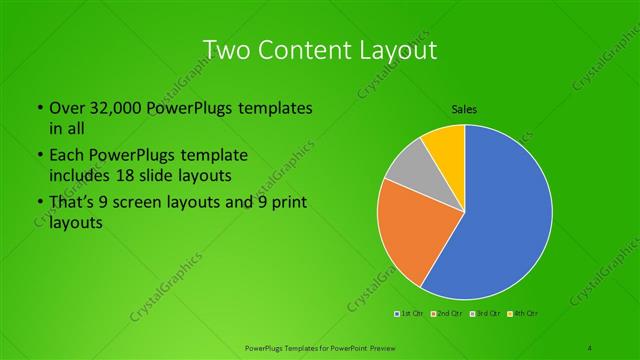 Two Content presentation slide layout