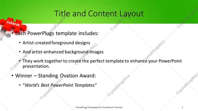 Title and Content presentation slide layout
