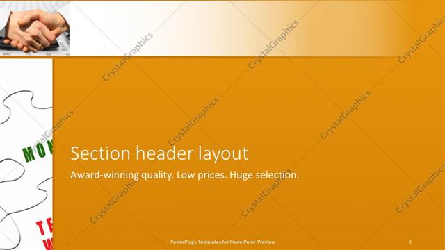 Section Header presentation slide layout