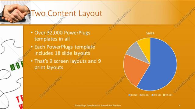 Two Content presentation slide layout