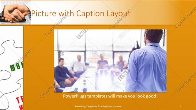 Picture with Caption presentation slide layout