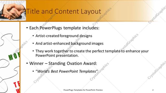 Title and Content presentation slide layout