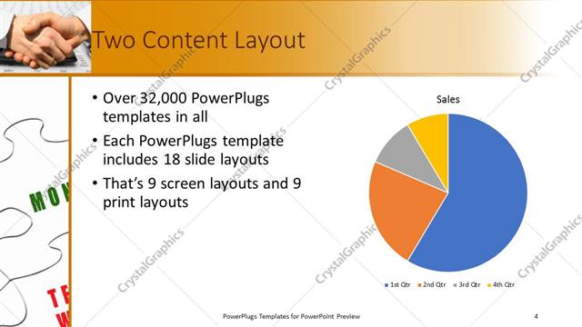 Two Content presentation slide layout