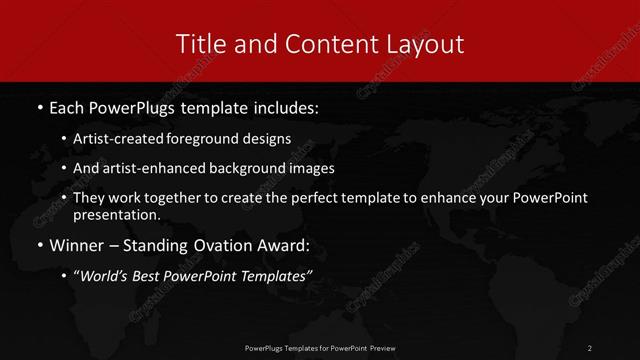 Title and Content presentation slide layout
