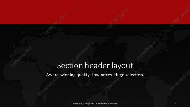 Section Header presentation slide layout