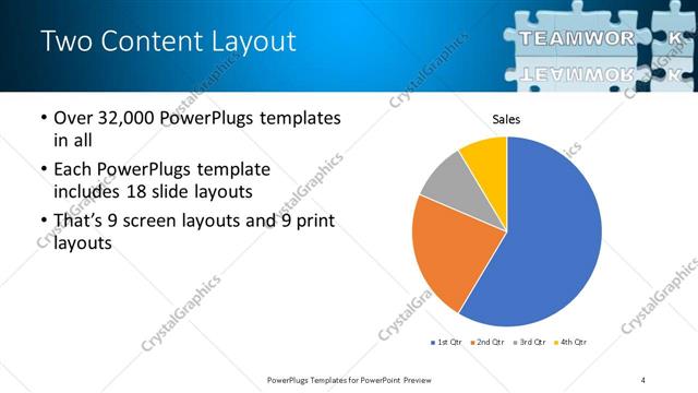 Two Content presentation slide layout